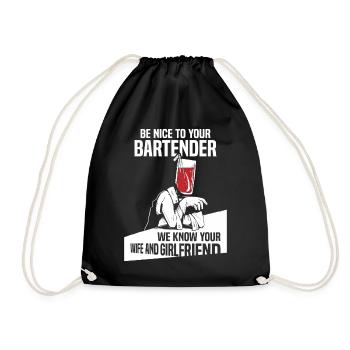 Serveur Barman Barchef - Sac de sport léger - noir - Devant