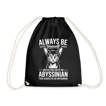 Paroles du chat abyssin cadeau du chat abyssin - Sac de sport léger - noir - Devant
