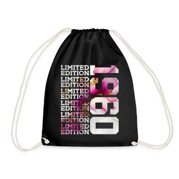 LIMITED EDITION 1960 - 66 YEARS - 66TH BIRTHDAY - Drawstring Bag - black - Front