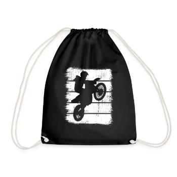 Motocross - Drawstring Bag - black - Front