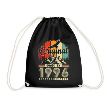 Original October 1996 – 30th Birthday Vintage - Drawstring Bag - black - Front