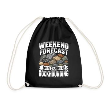 Weekend Prediction Chance to collect stones - Drawstring Bag - black - Front