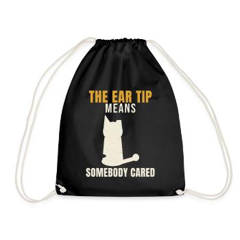 Un bout d’oreille avec des oreilles de chat signifie - Sac de sport léger - noir - Devant