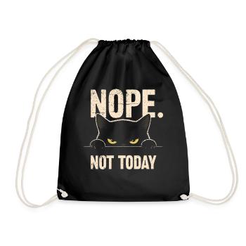 Die Katze sagt: Nein! - Turnbeutel - Schwarz - Vorne