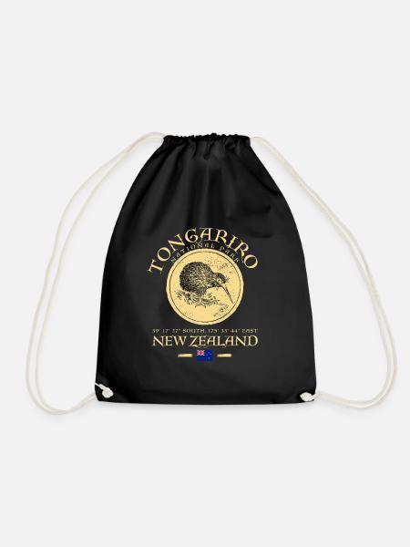 Neuseeland Tongariro Nationalpark Kiwi - Turnbeutel - Schwarz