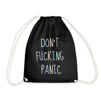 Don't fucking Panic - Turnbeutel - Schwarz - Vorne