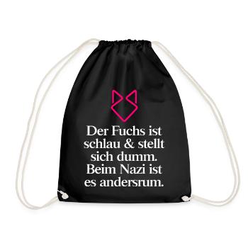 FCK AFD - Zeichen setzen gegen Rechts! NOAFD - Turnbeutel - Schwarz - Vorne