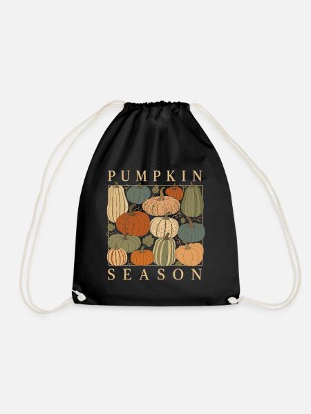 Pumpkin Season - Cozy Kürbis Herbst - Turnbeutel - Schwarz