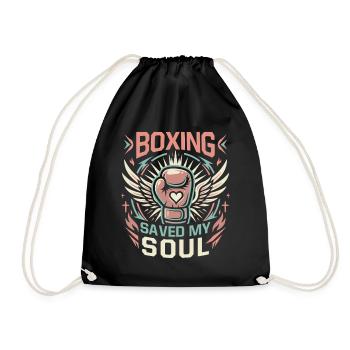 Boxing Saved My Soul Gloves Boxing Gloves - Turnbeutel - Schwarz - Vorne
