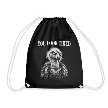 Eagle Humor, Tired Eagle, Eagle Mood - Turnbeutel - Schwarz - Vorne