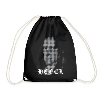Hegel-Halbton-Porträtkunst - Turnbeutel - Schwarz - Vorne