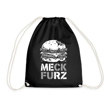 Meck Furz | Merz - nicht mein Kanzler - Turnbeutel - Schwarz - Vorne