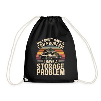 Autolagerproblem Retro-Stack - Turnbeutel - Schwarz - Vorne
