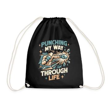 Punching My Way Gloves Boxing Gloves - Turnbeutel - Schwarz - Vorne