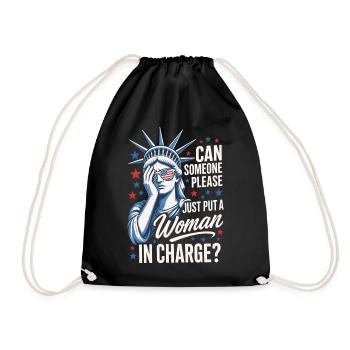  Put A Woman In Charge Statue Of Liberty Facepalm - Turnbeutel - Schwarz - Vorne