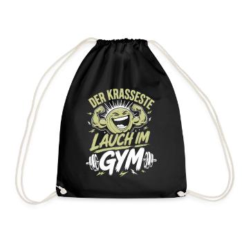 Der krasseste Lauch im Gym - Turnbeutel - Schwarz - Vorne