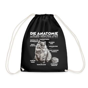 Perserkatzen T | Perserkatze Katzen Perser Katze - Turnbeutel - Schwarz - Vorne