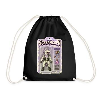 Screamcorn Unicorn Krieger - Turnbeutel - Schwarz - Vorne