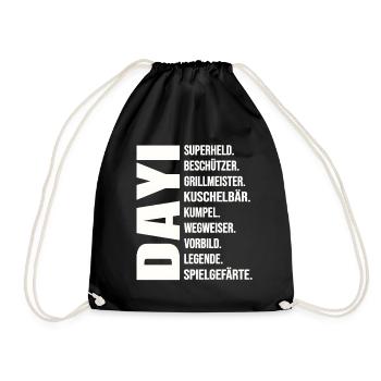 Dayi Definition Türkischer Onkel Geschenk Ideen - Turnbeutel - Schwarz - Vorne