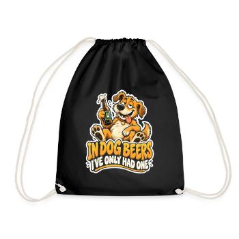 Indog Beers Hundeparty Humor - Turnbeutel - Schwarz - Vorne