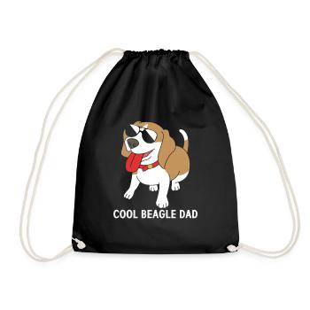 Beagle Papa - Turnbeutel - Schwarz - Vorne
