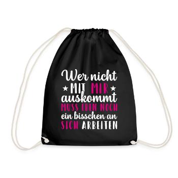 Arbeit Kollegen Büro Sarkasmus Lustiger Spruch - Turnbeutel - Schwarz - Vorne