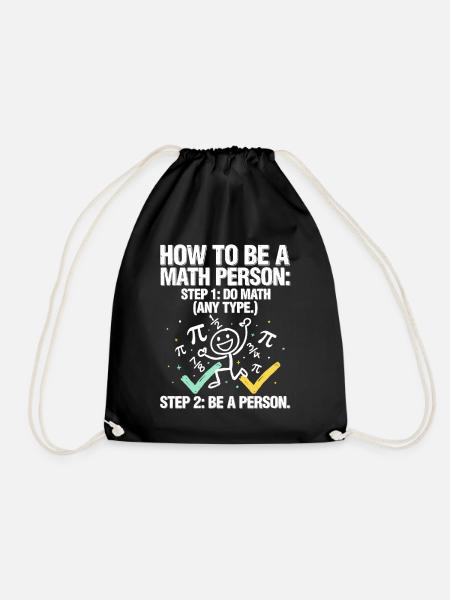 Wie man ein Mathe-T-Shirt wird - Turnbeutel - Schwarz