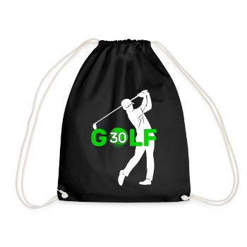 GOLFER 30 JAHRE GOLF 30. GEBURTSTAG - Turnbeutel - Schwarz - Vorne