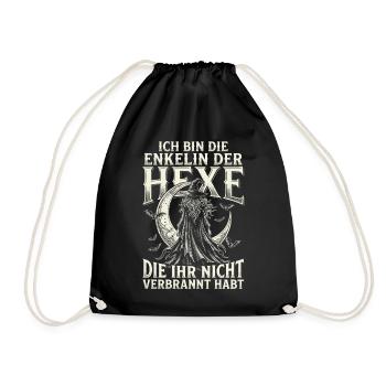 ich Bin die enkelin der Hexe die Ihr Nicht verb - Turnbeutel - Schwarz - Vorne