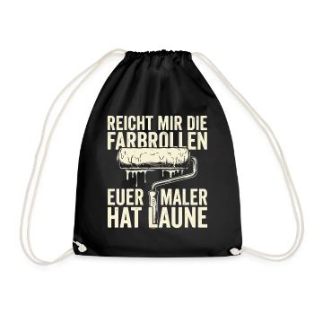 Reich Mir Die Farbrolle Der Maler Hat - Turnbeutel - Schwarz - Vorne