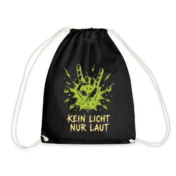 Kein Licht Nur Laut Rock-Graphic - Turnbeutel - Schwarz - Vorne