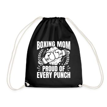 Boxing Mom Proud Punch Boxing Gloves - Turnbeutel - Schwarz - Vorne