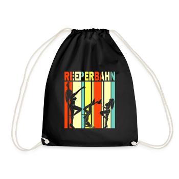 Reeperbahn Vintage Hamburg Striper St Pauli - Turnbeutel - Schwarz - Vorne