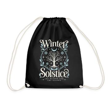 Wintersonnenwende Weihnachten - Turnbeutel - Schwarz - Vorne