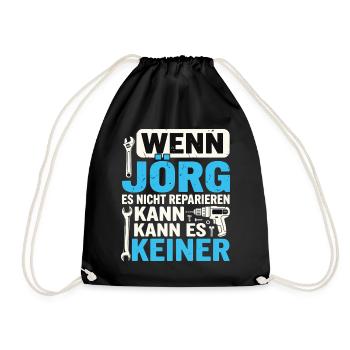 Wenn Joerg Es Nicht Reparieren Kann Bester Joer - Turnbeutel - Schwarz - Vorne