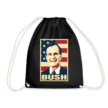 George H. W. Bush – Geschichte des amerikanischen Präsidenten - Turnbeutel - Schwarz - Vorne