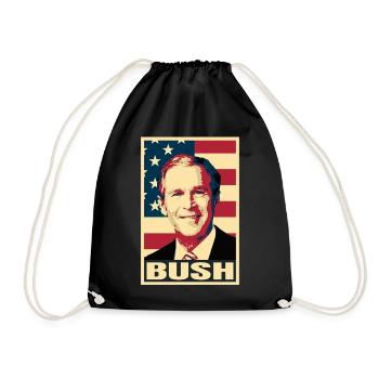 George W. Bush – Geschichte des amerikanischen Präsidenten - Turnbeutel - Schwarz - Vorne
