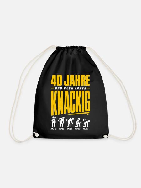 40 Jahre und noch immer knackig - Turnbeutel - Schwarz