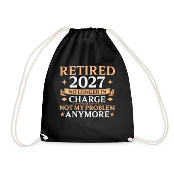 Retired 2027 No Longer In Charge Retirement - Turnbeutel - Schwarz - Vorne