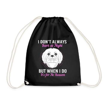 Lhasa Apso - Turnbeutel - Schwarz - Vorne