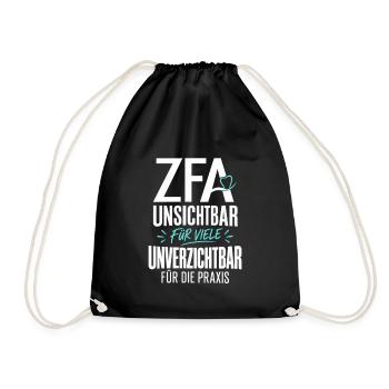 ZFA – unsichtbar für viele, unverzichtbar für die  - Turnbeutel - Schwarz - Vorne