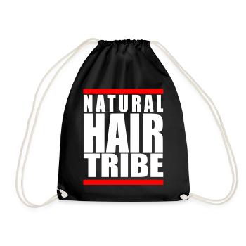 Natural Hair Tribe Afro Pride Squad Geschenk - Turnbeutel - Schwarz - Vorne
