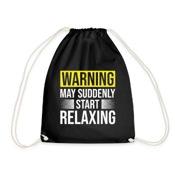Pilates Enthusiasts May Suddenly Start Relaxing - Turnbeutel - Schwarz - Vorne