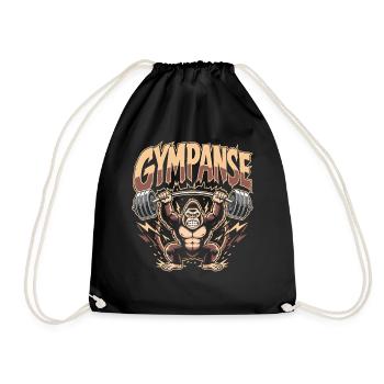 Gympanse Gewichtheber Bodybuilding - Turnbeutel - Schwarz - Vorne