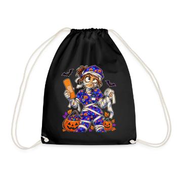 Halloween-Mummy Krankenschwester - Turnbeutel - Schwarz - Vorne