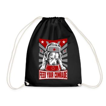 Kamerad Hund Futterbanner Propaganda - Turnbeutel - Schwarz - Vorne