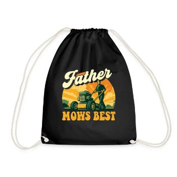 Vater Maws Best – lustiger Rasenmäher-Landschaftsgärtner Papa - Turnbeutel - Schwarz - Vorne
