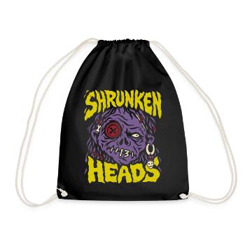 Shrunken Heads 13 – Halloween Horror Art - Turnbeutel - Schwarz - Vorne