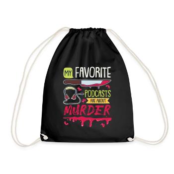 Lieblingspodcast Über Mord - Turnbeutel - Schwarz - Vorne