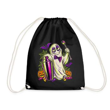 Halloween Geist Barkeeper für Nachtschicht Barteam - Turnbeutel - Schwarz - Vorne